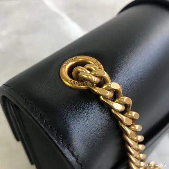 Tony Luxuries SULPICE YSL CHAIN MEDIUM BAG BURGUNDY IN LEATHER 0502
